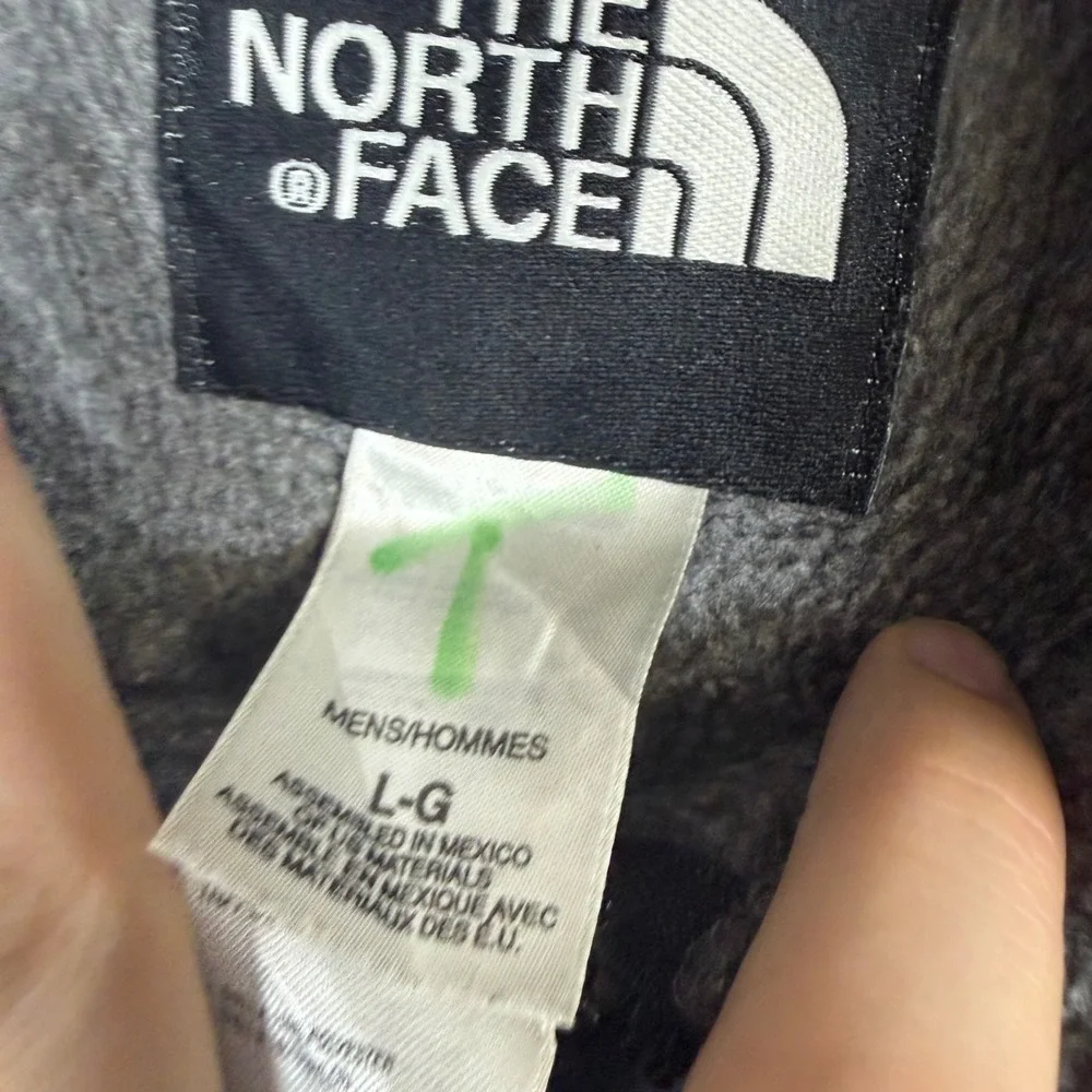 The North Face Denali Fleece Jacket Mens Large Grey Black Toyota Logo Full Zip